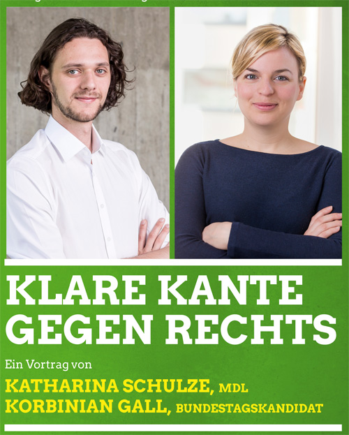 Klare Kante gegen Rechts – Katharina Schulze, MdL und Korbinian Gall