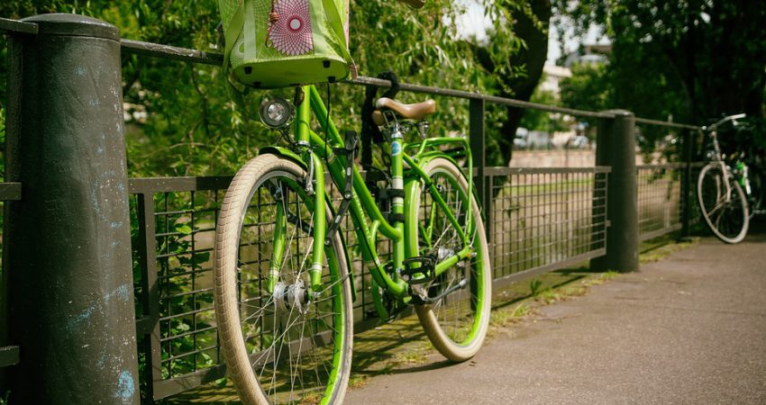 grünes Fahrrad