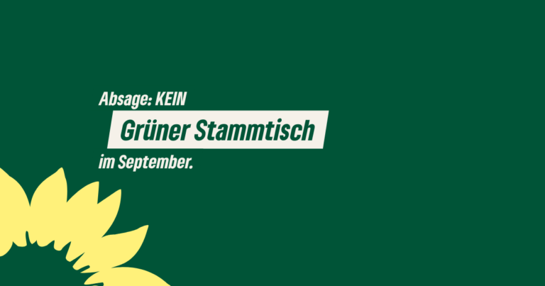 Grüner Stammtisch am 18.09.24 abgesagt